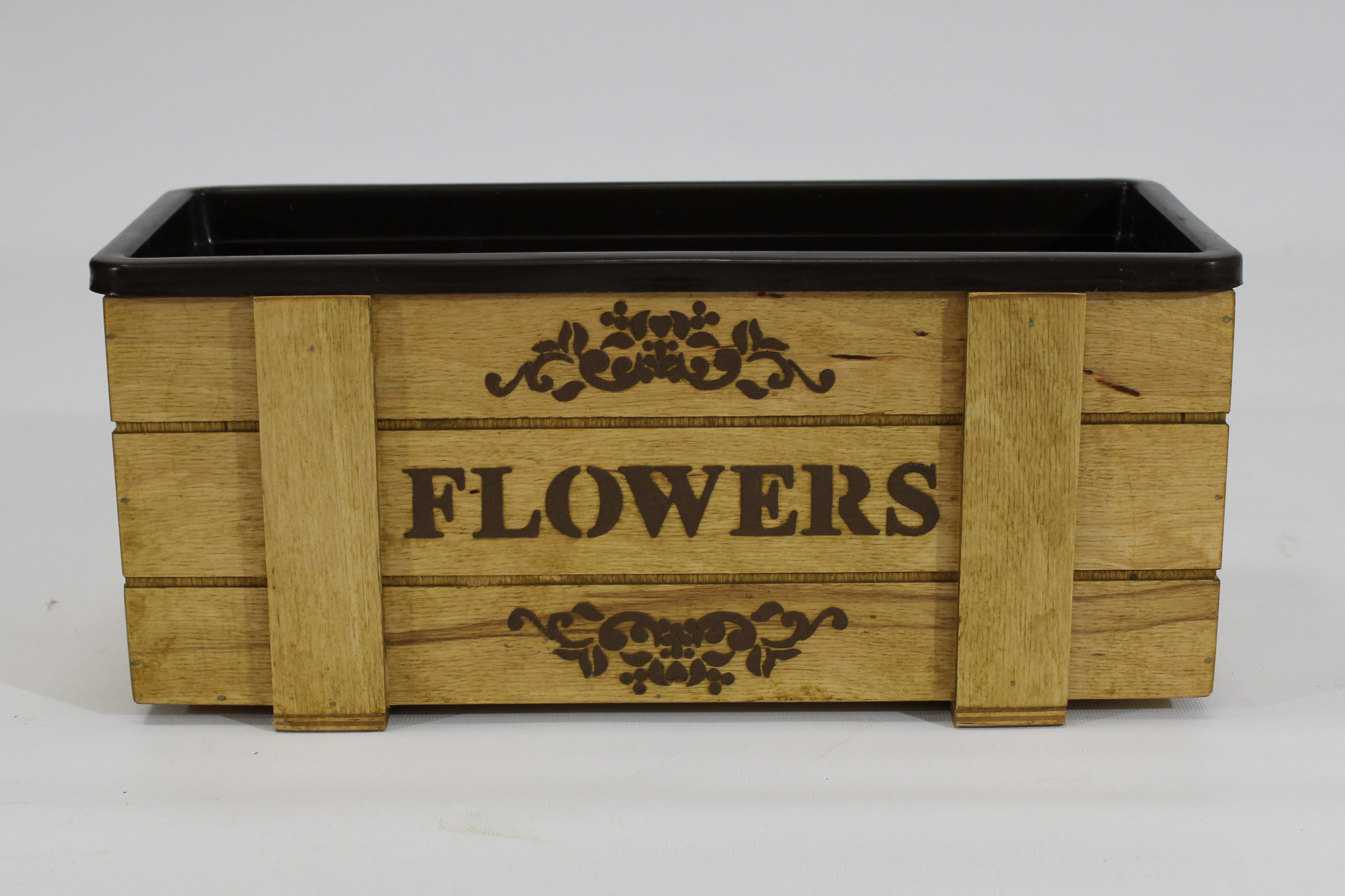 Ящик балконный Древоделя Flowers P1 17x40x18 см (051125)
