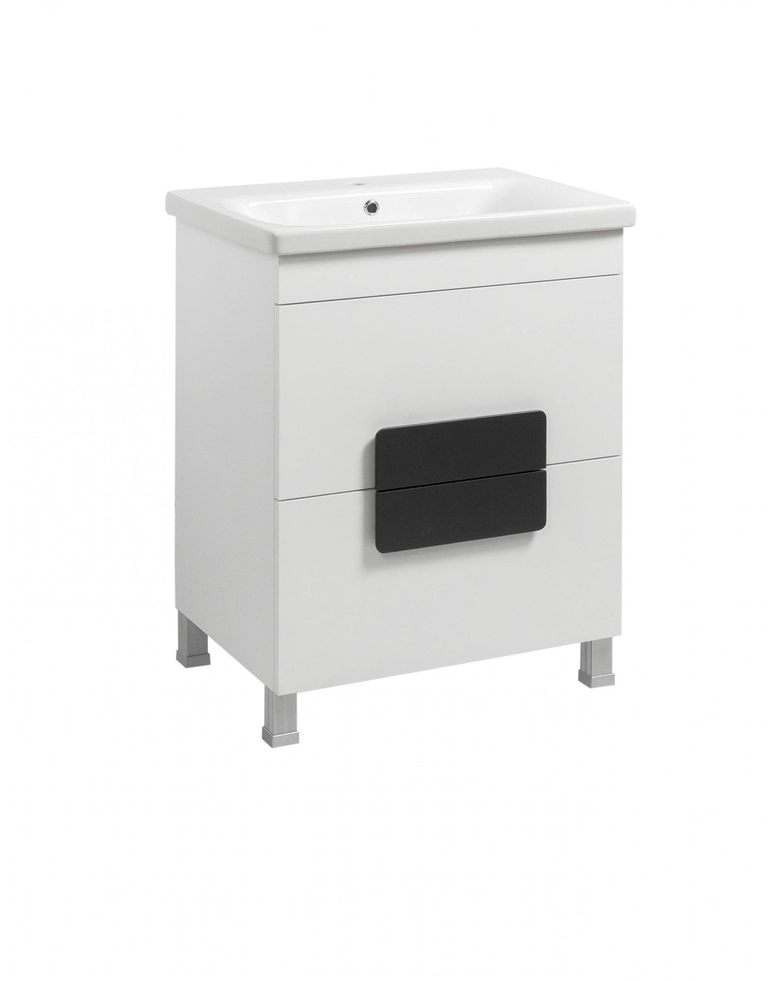 Тумба Sanwest Group Модена Т-8 з умивальником Еліз 55 Д Білий (88996690)