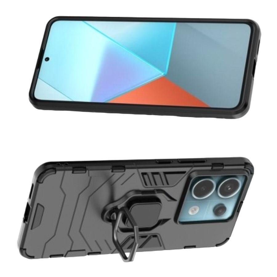 Чехол бампер Primolux Ring Armor для Xiaomi Redmi Note 13 Pro 5G / Poco X6 5G - Black - фото 2 Чехол бампер Primolux Ring Armor для Xiaomi Redmi Note 13 Pro 5G / Poco X6 5G - Black - фото 2