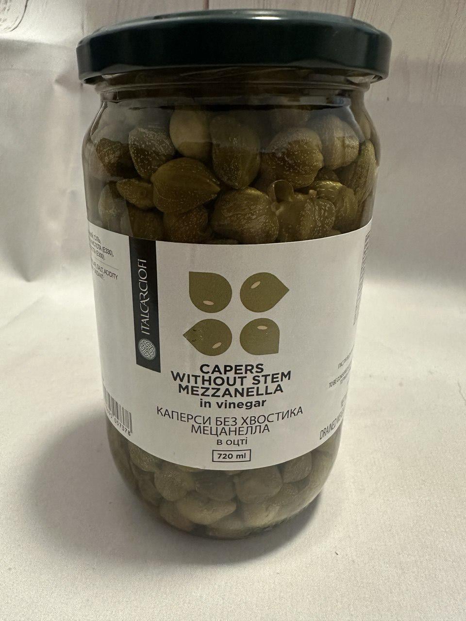 Каперсы Italcarciofi Capers without stem mezzanella in vinigar 720 мл