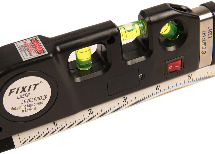 Лазерний рівень Laser Level Pro 3 із вбудованою рулеткою - фото 7 Лазерний рівень Laser Level Pro 3 із вбудованою рулеткою - фото 7