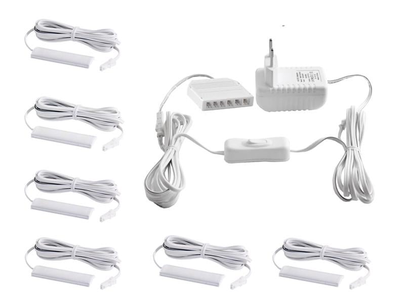 Комплект светодиодных светильников LEDUA для подсветки мебельных полок 6шт 220В 4,32Вт IP20 6000К (37248264) Комплект светодиодных светильников LEDUA для подсветки мебельных полок 6шт 220В 4,32Вт IP20 6000К (37248264)