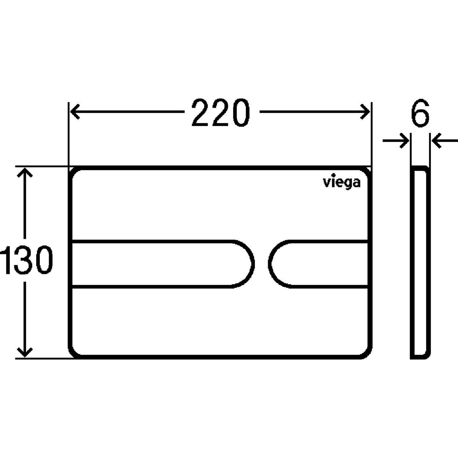 Панель змиву Prevista для бачків Viega 773069 Visign for Style 23 Хром матовий (000019096) - фото 3