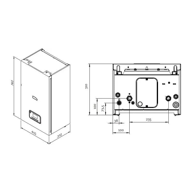 Котел электрический Protherm Ray 12KE/14EU 12 кВт с насосом (0010023672) - фото 2 Котел электрический Protherm Ray 12KE/14EU 12 кВт с насосом (0010023672) - фото 2