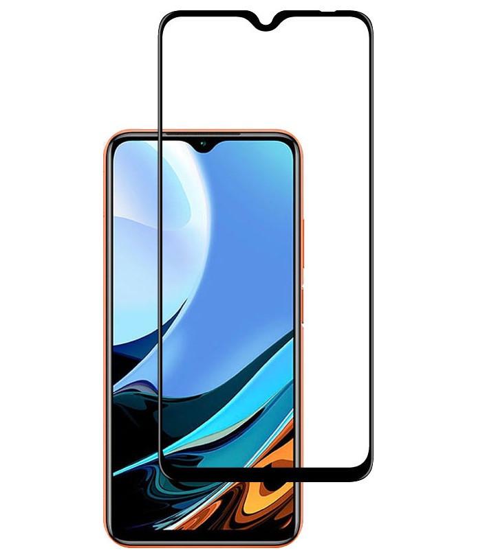 Защитное стекло для Redmi 9T полная проклейка экрана Black