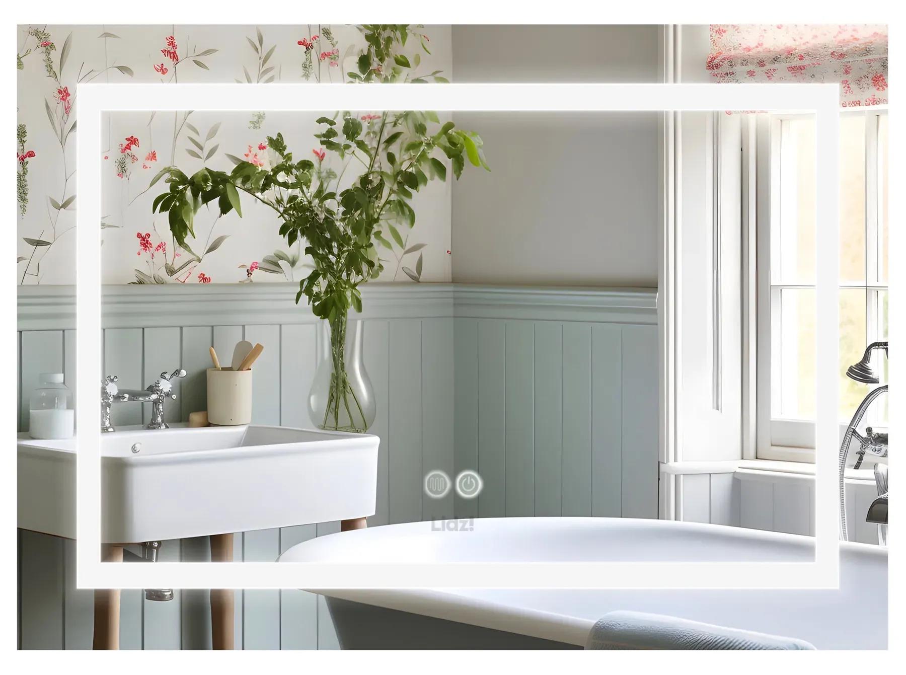 Дзеркало Lidz Kubis з LED-підсвічуванням та антизапотіванням 600x800 мм (LD78LF9047400)