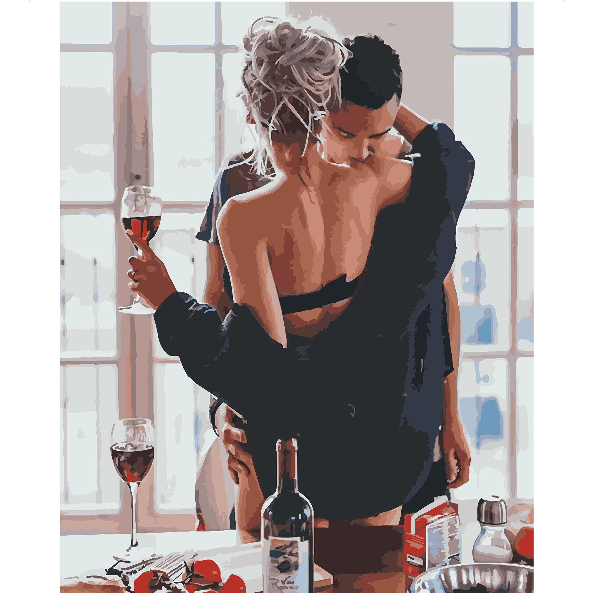 Картина по номерам Strateg Оттенки черного 40x50 см (VA-1555)