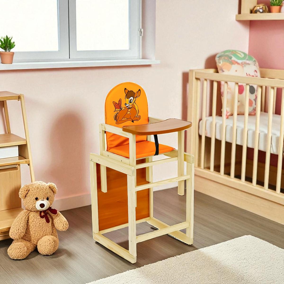 Стульчик для кормления Мася Оленeнок Бемби Оранжевый (№2035) - фото 3 Стульчик для кормления Мася Оленeнок Бемби Оранжевый (№2035) - фото 3