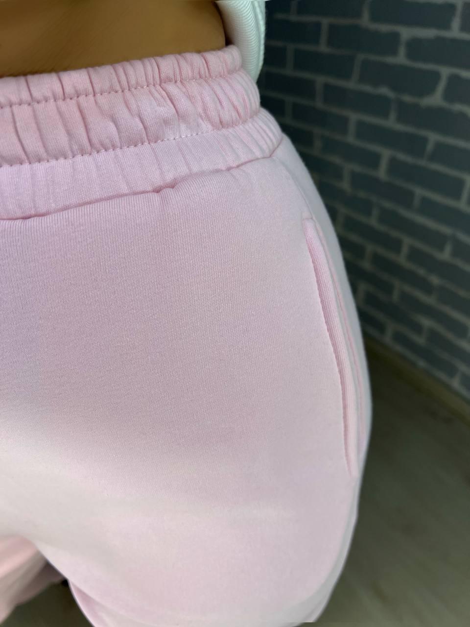 Брюки женские PEPPER MINT 24-13 спортивные джоггеры резинка на талии утепленные S Розовый (926) - фото 5 Брюки женские PEPPER MINT 24-13 спортивные джоггеры резинка на талии утепленные S Розовый (926) - фото 5