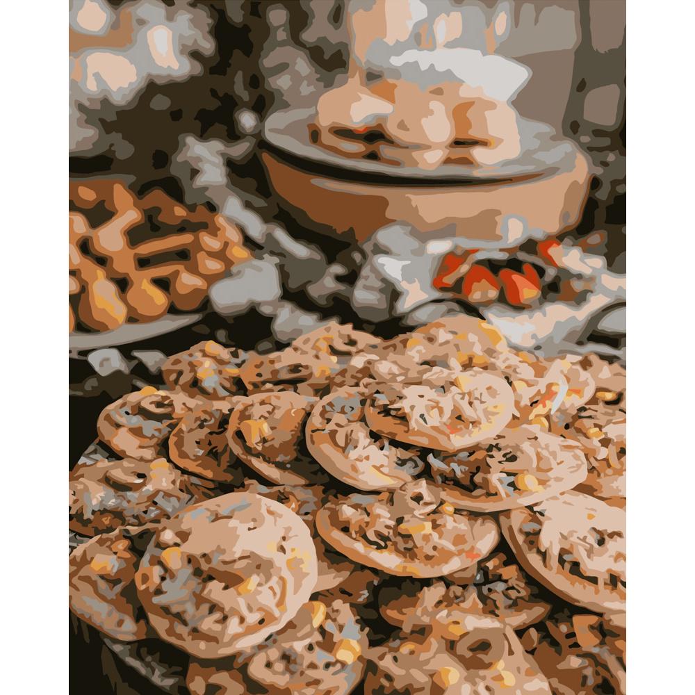 Картина по номерам Strateg Премиум Имбирное печенье 40х50 см (DY126)