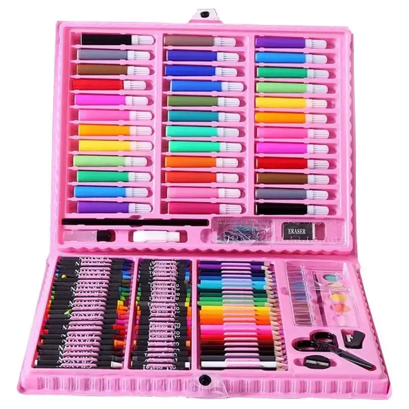 Набор детский художественный для рисования и творчества Art set на 150 пред. в чемодане Розовый - фото 2 Набор детский художественный для рисования и творчества Art set на 150 пред. в чемодане Розовый - фото 2