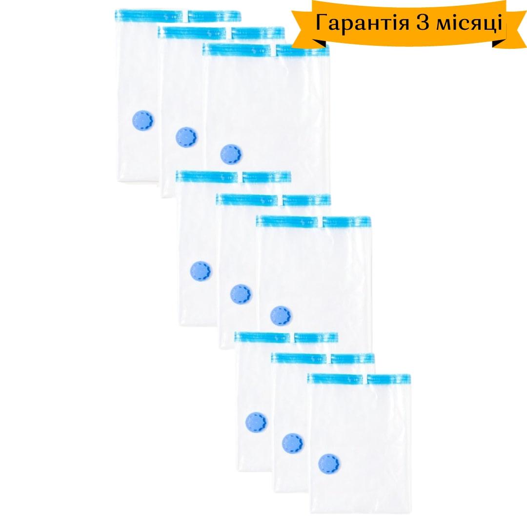Вакуумні пакети багаторазові The Chestnut з клапаном та ручною помпою 9 шт. Прозорий (20-006-00) - фото 3 Вакуумні пакети багаторазові The Chestnut з клапаном та ручною помпою 9 шт. Прозорий (20-006-00) - фото 3