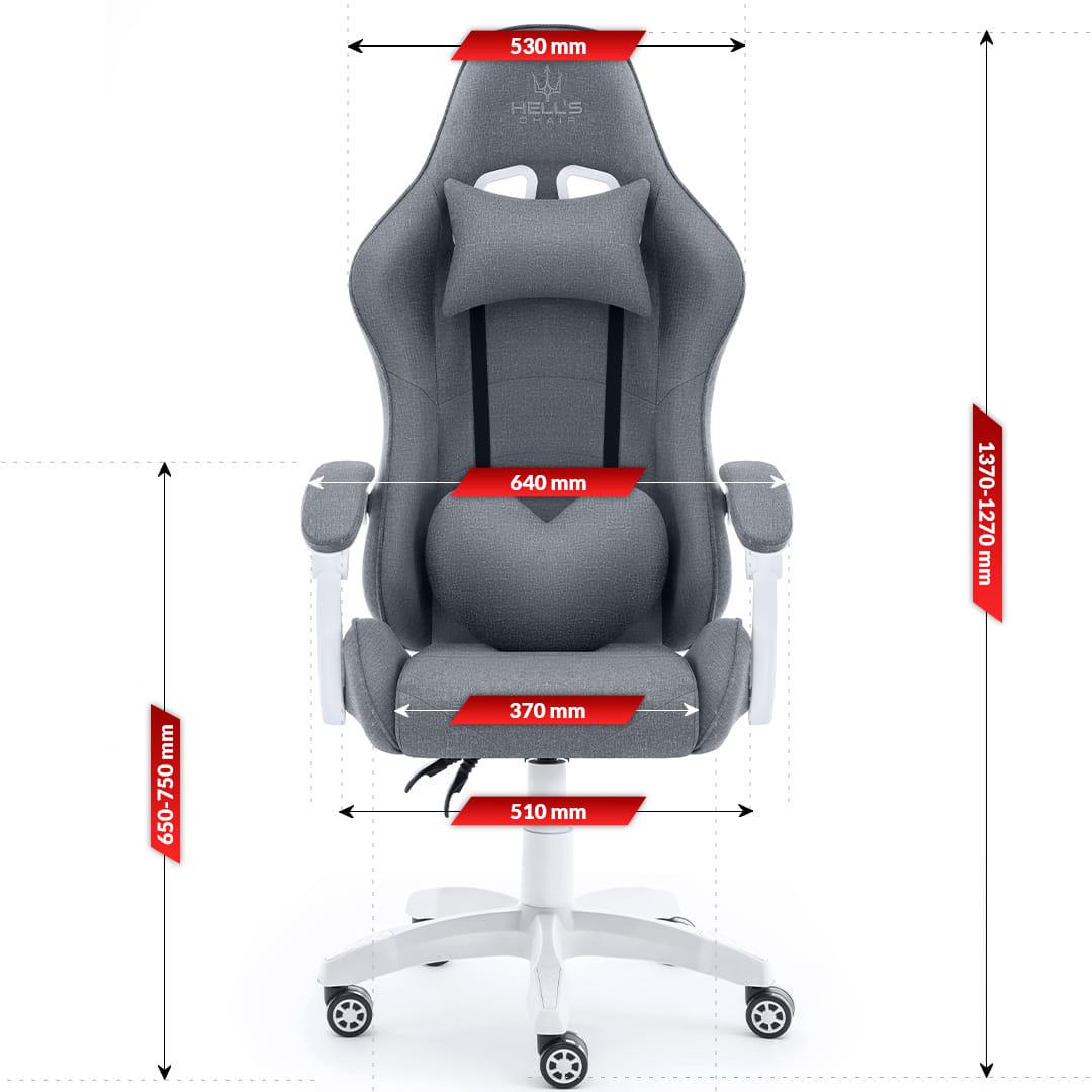 Кресло компьютерное Hell's Rainbow тканевое Gray (5904204981651) - фото 8