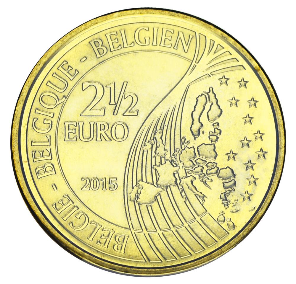 Коллекционная монета Бельгия 2,5 евро 2015 UNC 200 лет Битве при Ватерлоо (М25178)