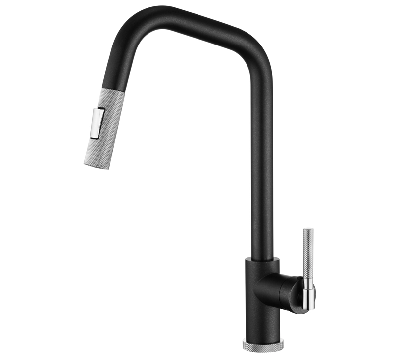 Смеситель кухонный Aquasanita MATENO 7023 B 601 Черный металлик (23449)