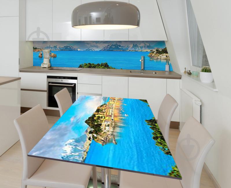 Наклейка 3Д виниловая на стол Zatarga «Безумная радость» 600х1200 мм для домов, квартир, столов, кофейн, кафе Наклейка 3Д виниловая на стол Zatarga «Безумная радость» 600х1200 мм для домов, квартир, столов, кофейн, кафе