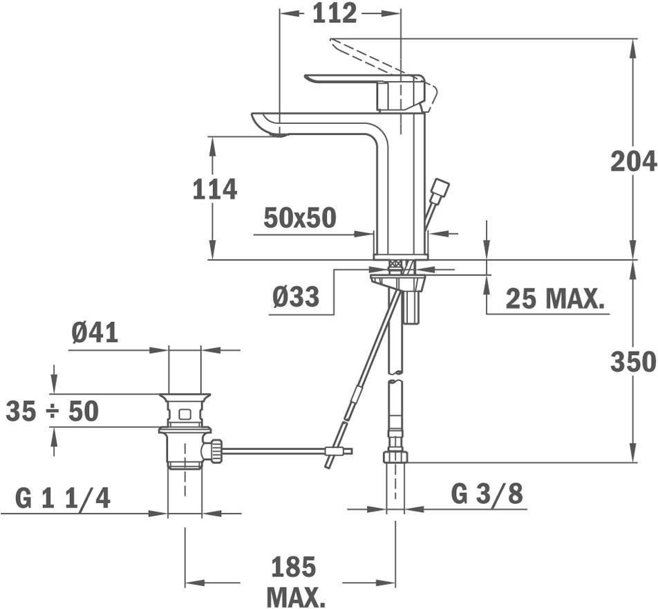 Смеситель для раковины каскадный Teka FORMENTERA (623110200) - фото 2 Смеситель для раковины каскадный Teka FORMENTERA (623110200) - фото 2