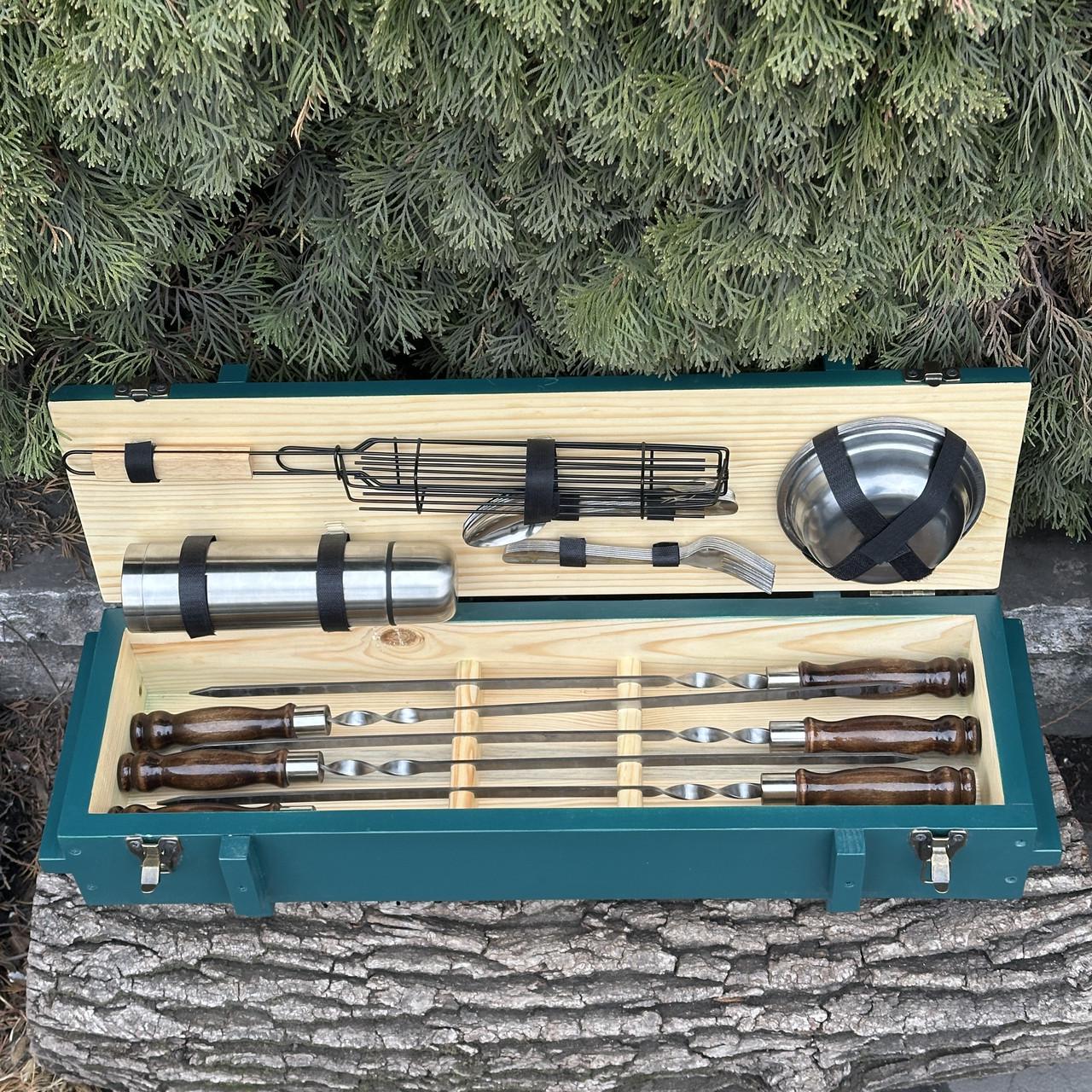 Набор подарочный для барбекю Mzavod Комбат Бирюзовый (27728897)