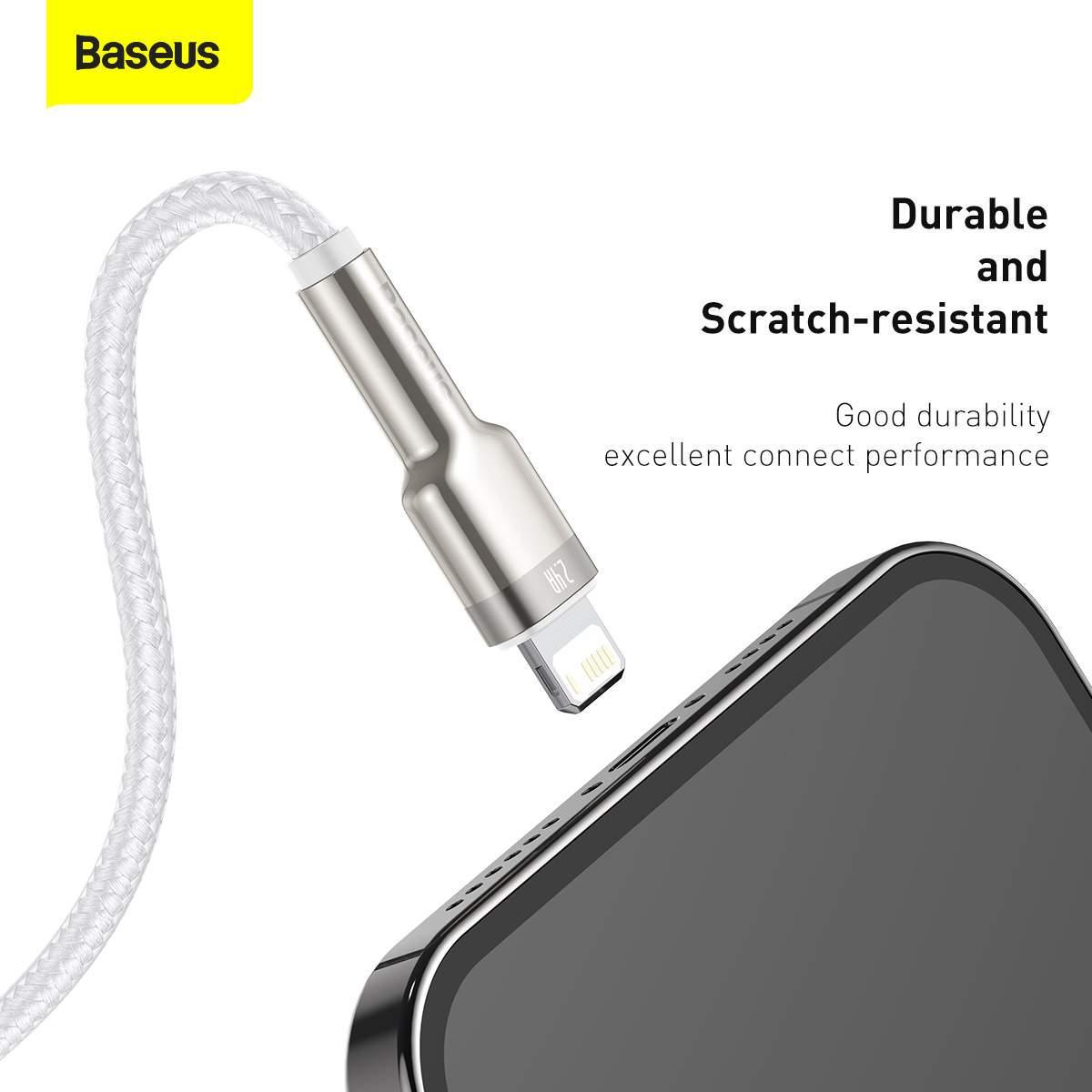 USB кабель BASEUS Lightning Cafule Series 1 м 2.4A - фото 4