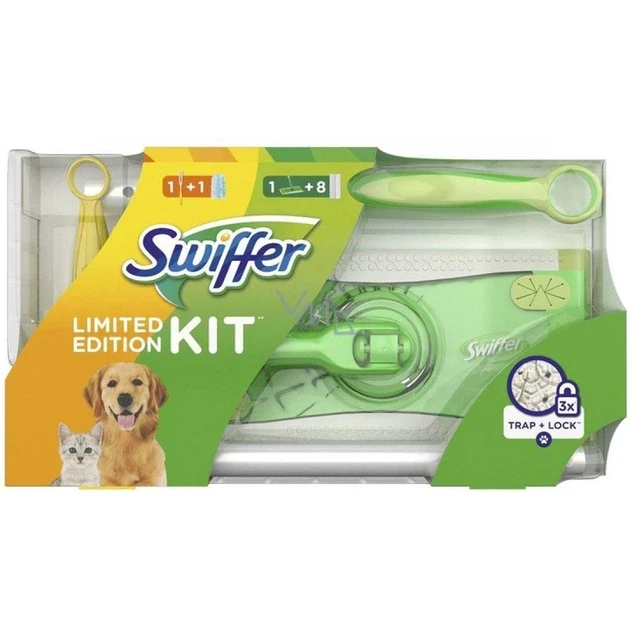 Набор Swiffer 2in1 швабра/8 сухих салфеток/1 щетка-магнит