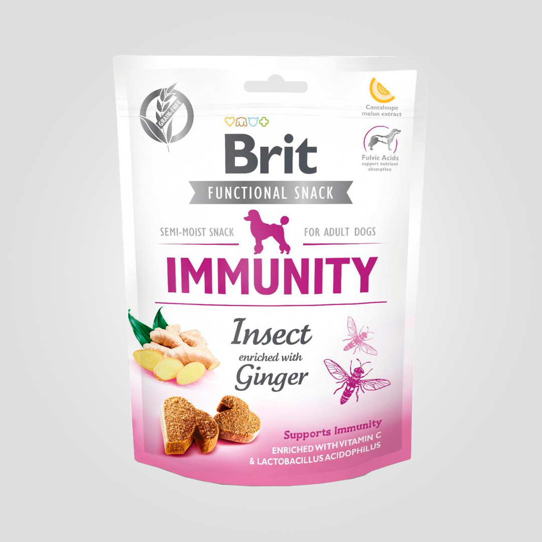 Ласощі для собак Brit Care Immunity комахи з імбиром 150 г (20504565) Ласощі для собак Brit Care Immunity комахи з імбиром 150 г (20504565)