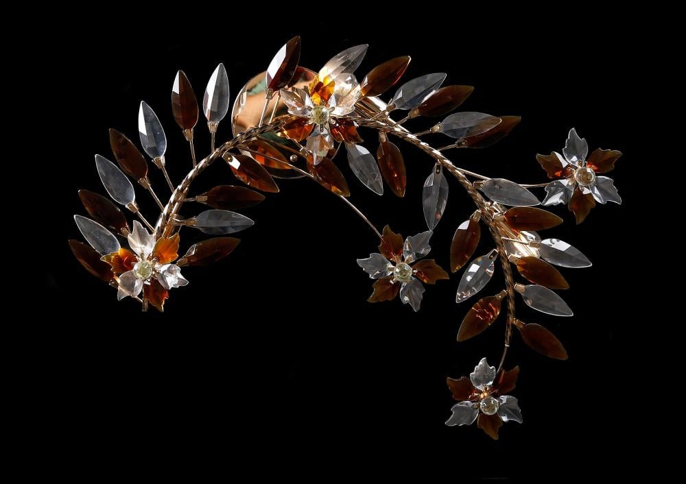 Хрустальная люстра L503/3 FGD/BRN Золото/Коричневый/Белый (AN000617) Хрустальная люстра L503/3 FGD/BRN Золото/Коричневый/Белый (AN000617)