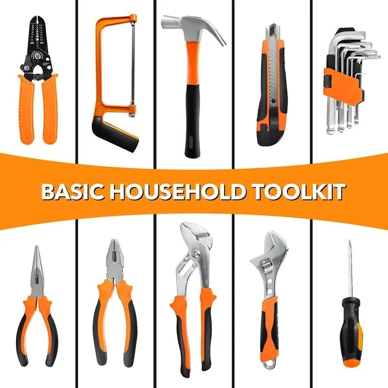 Набір ручного інструменту для дому у пластиковій валізі 157 предметів - фото 2 Набір ручного інструменту для дому у пластиковій валізі 157 предметів - фото 2