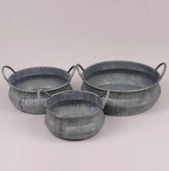 Комплект металлических кашпо 3 шт. (36707)