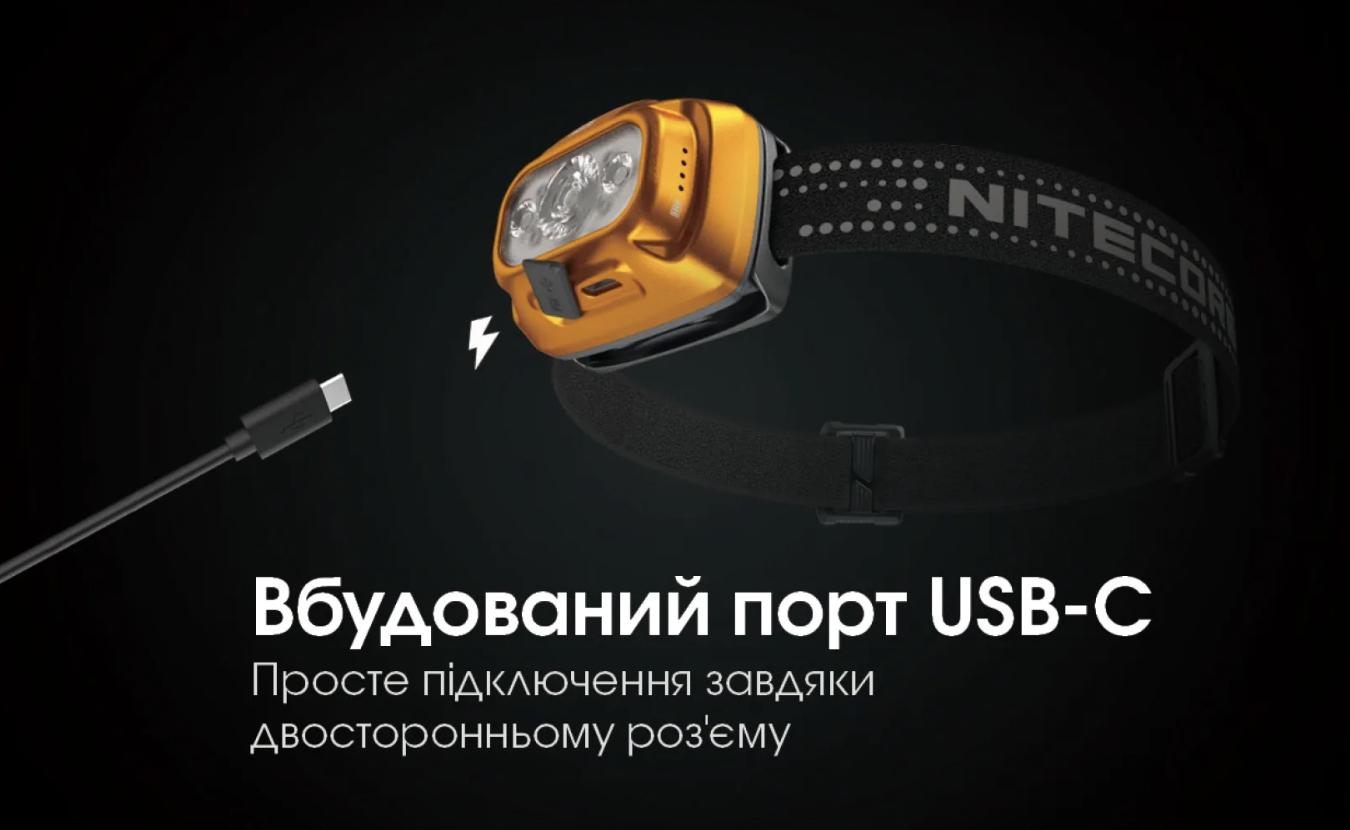 Ліхтар налобний Nitecore NU31 - USB Type-C Сірий (28436004) - фото 7 Ліхтар налобний Nitecore NU31 - USB Type-C Сірий (28436004) - фото 7