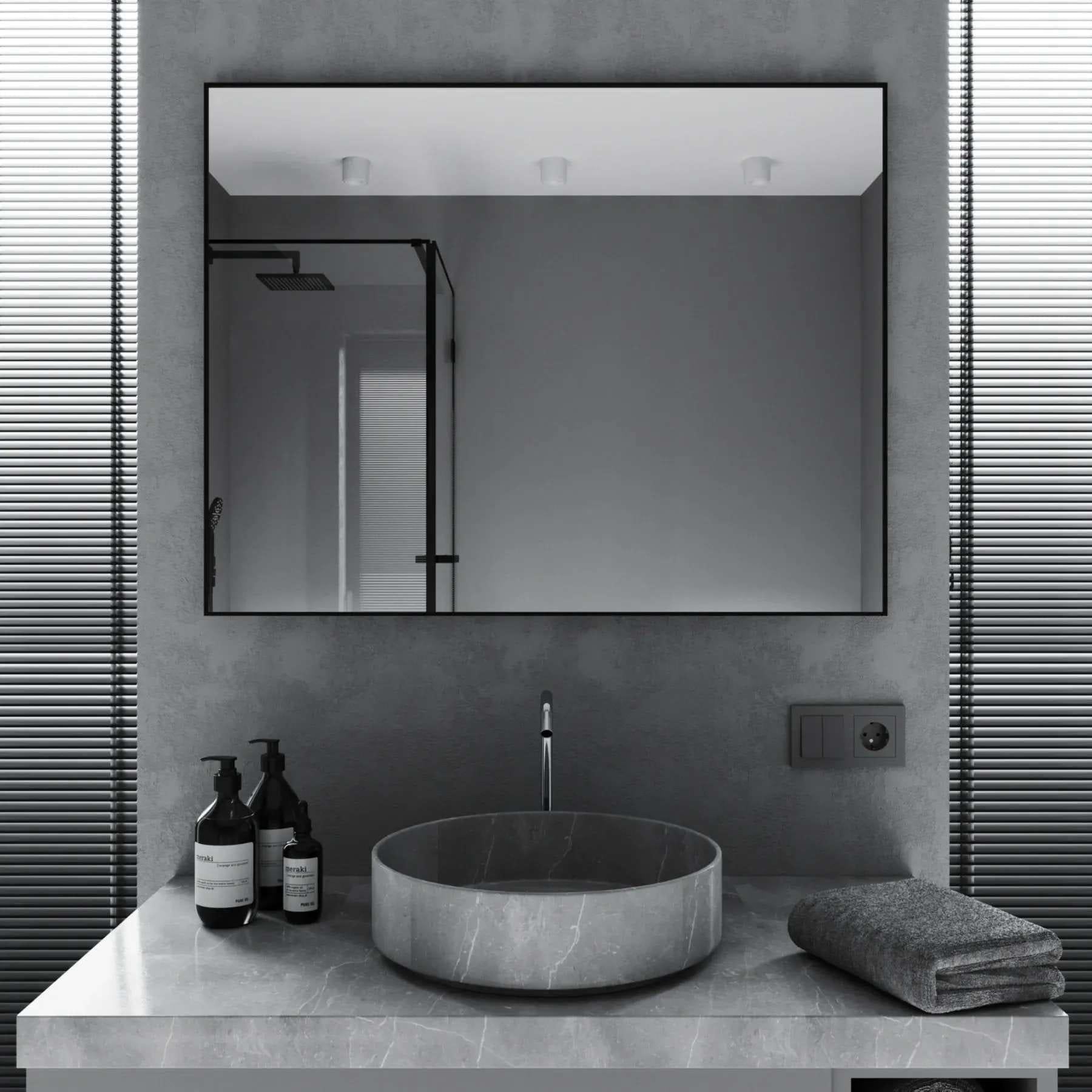 Зеркало для ванной комнаты Mironiks квадратное без подсветки 700x700 мм (FR-MRKS-313123)