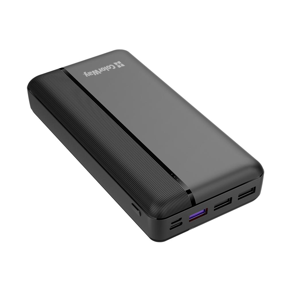 Повербанк ColorWay USB QC3.0 + USB-C Power Delivery 22,5 W 30000 mAh Black (CW-PB300LPA3BK-PD)