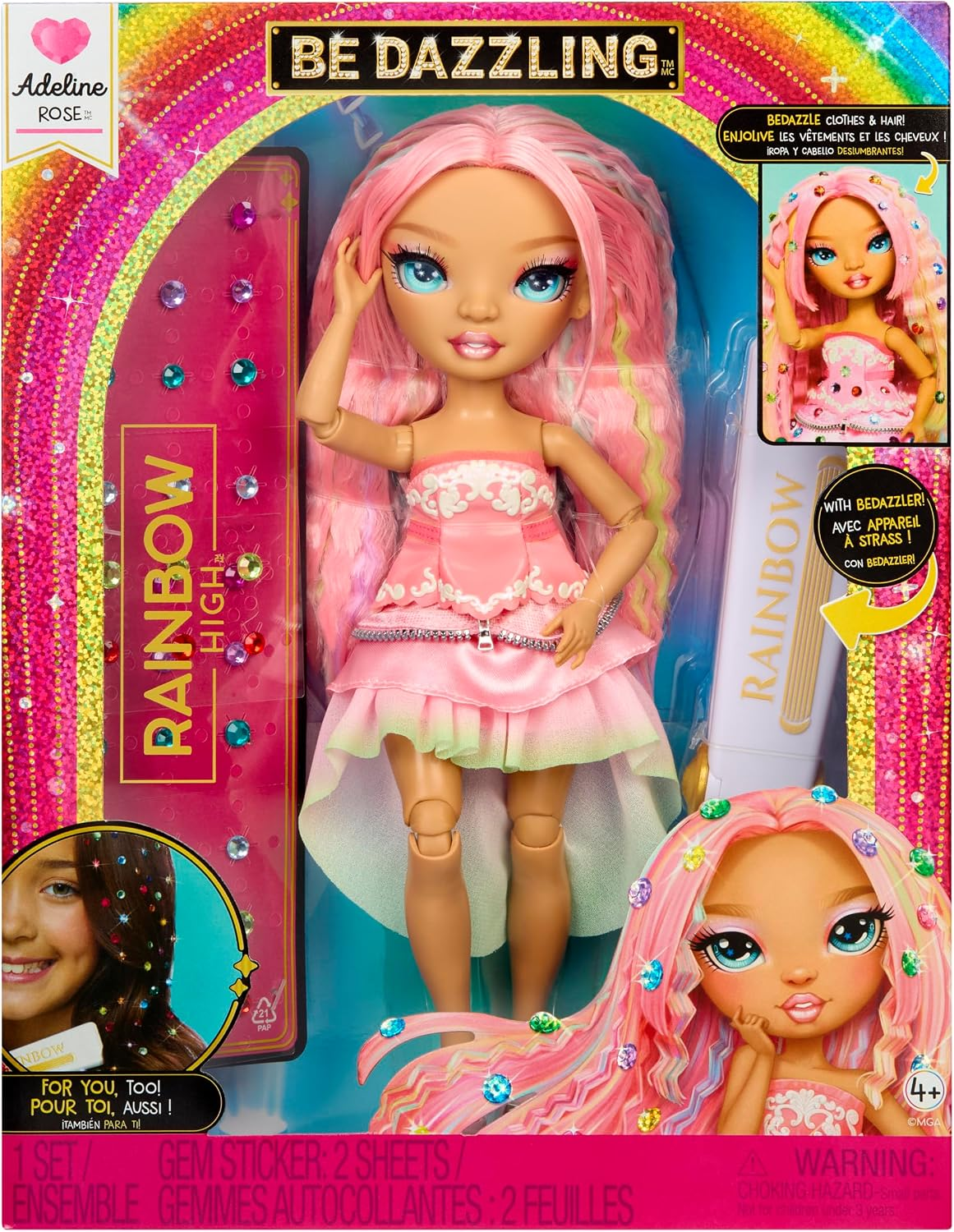 Кукла Rainbow High Be Dazzling Adeline Rose с Bedazzler Tool and Sparkle Gems (445262839)