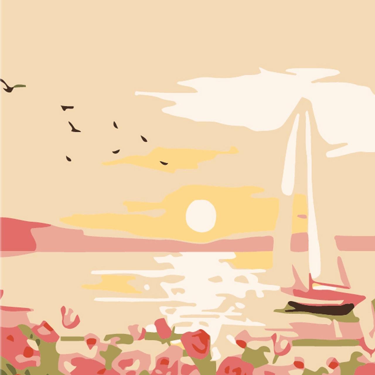 Картина за номерами Strateg Спокій моря 20х20 см (HH5757)