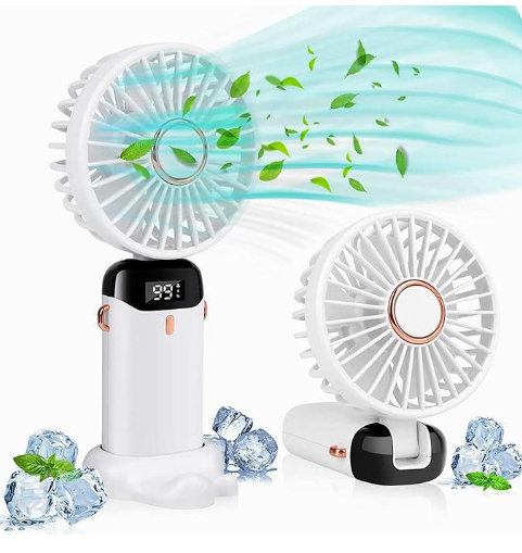 Вентилятор портативний ручний USB з дисплеєм переносний 5в1 (2669521461) - фото 3 Вентилятор портативний ручний USB з дисплеєм переносний 5в1 (2669521461) - фото 3