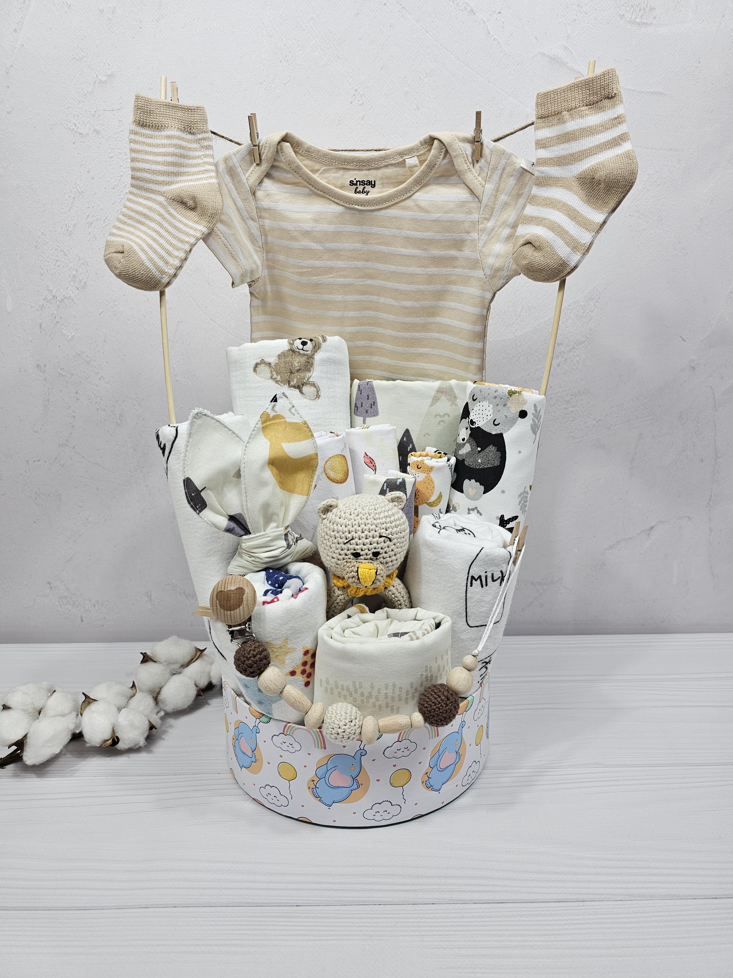 Набор из пеленок для младенцев albabybox Звери индейцы в горах с боди Бежевый (BU 18311506)