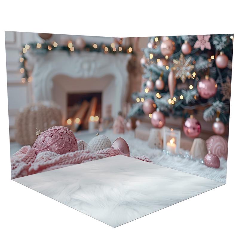 Фотофон новогодний угловой виниловый Frontlit 160x160 см 450 г/м2 №58552