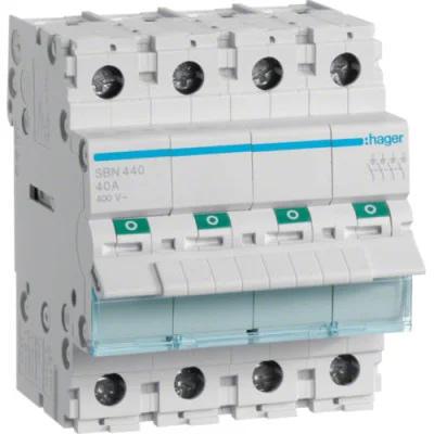 Выключатель погрузки Hager SBN440 4P 40А/400В (00000045884)