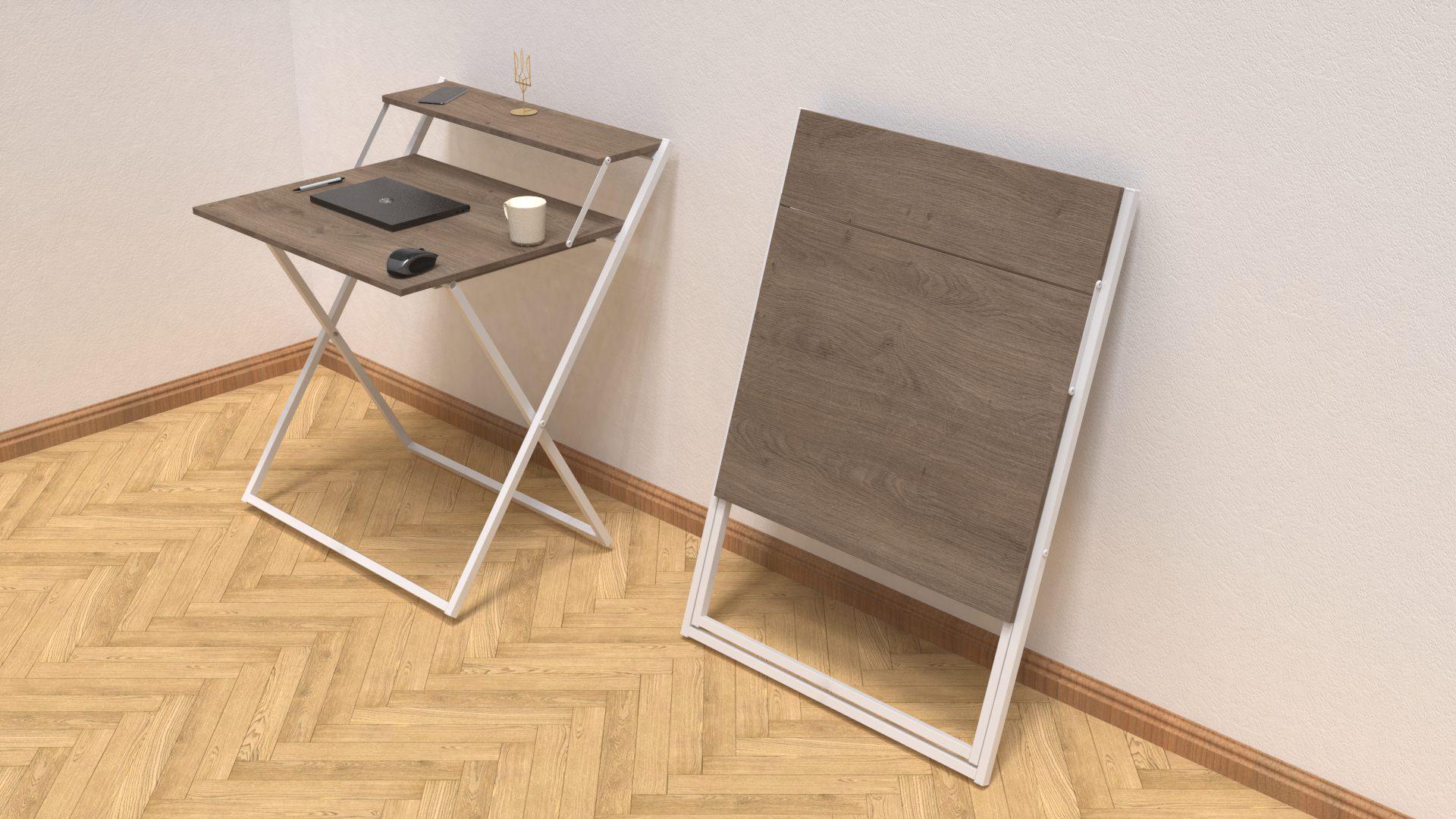 Стол-трансформер Ferrum-decor Компакт 4 металл/ДСП 16 мм 750x790x720 мм Белый/Дуб Сонома Трюфель (FRD-104701) - фото 3 Стол-трансформер Ferrum-decor Компакт 4 металл/ДСП 16 мм 750x790x720 мм Белый/Дуб Сонома Трюфель (FRD-104701) - фото 3