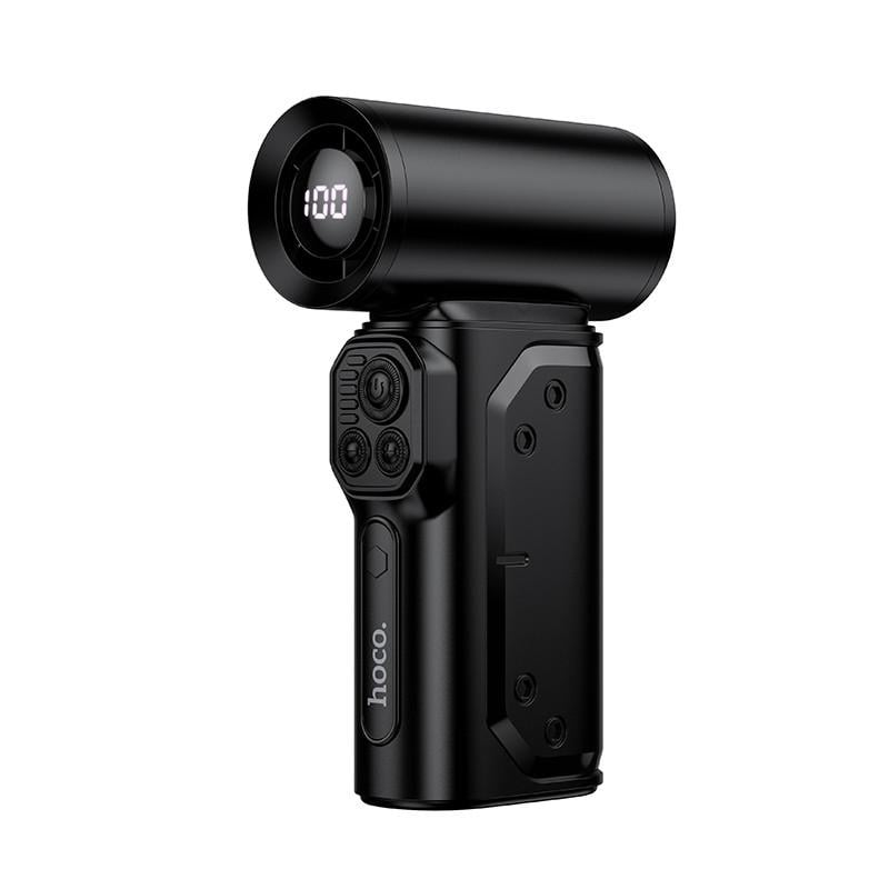 Иентилятор турбо Hoco 130000 об/мин 4000 mAh×2 Черный (HX68)