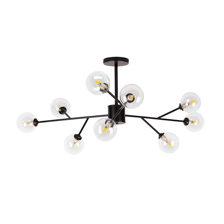 Люстра молекула потолочная Levistella 7529806-9 BK/CL плафон прозрачный Черный Люстра молекула потолочная Levistella 7529806-9 BK/CL плафон прозрачный Черный