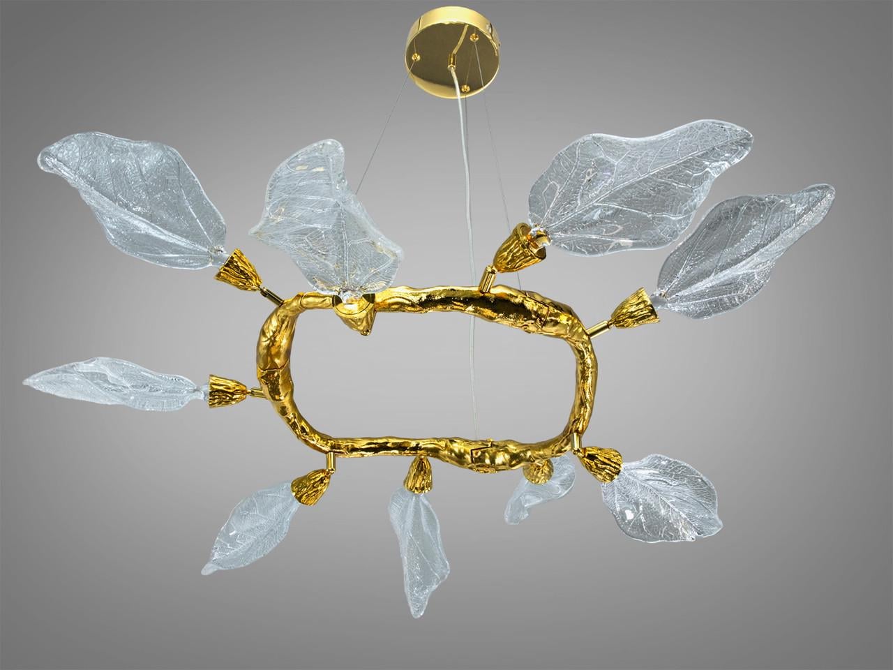 Люстра подвесная для гостиной Diasha P8085/D800G Лофт 20 Вт LED Золотой (3006286382)