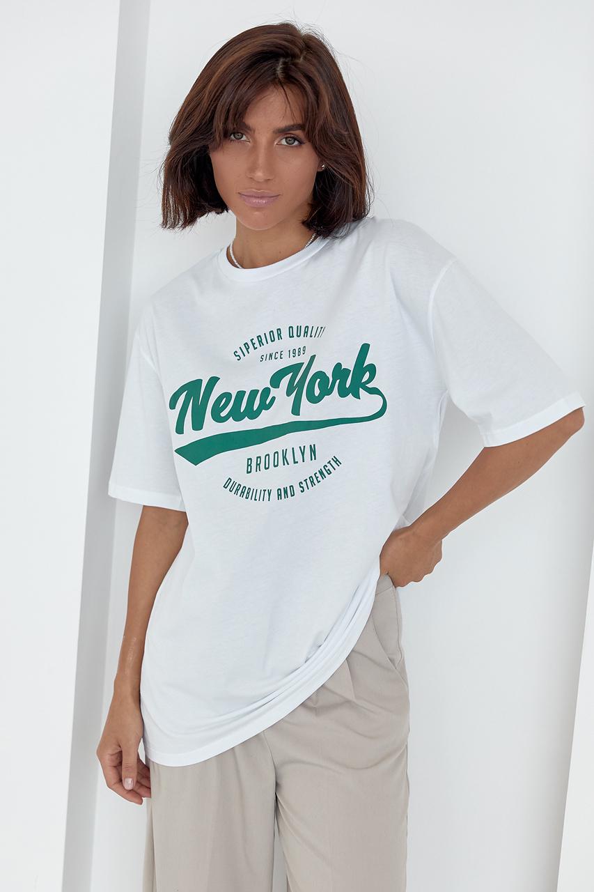 Футболка трикотажная "New York" M Белый (11909090)
