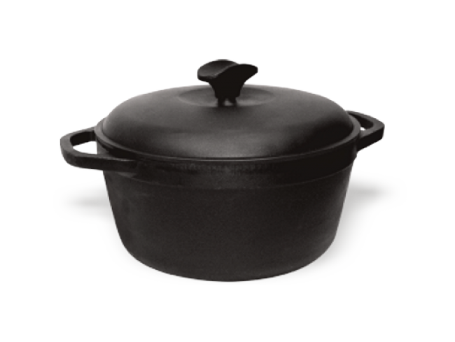 Кастрюля Ситон 5.5 л 26х13 см с крышкой чугунная