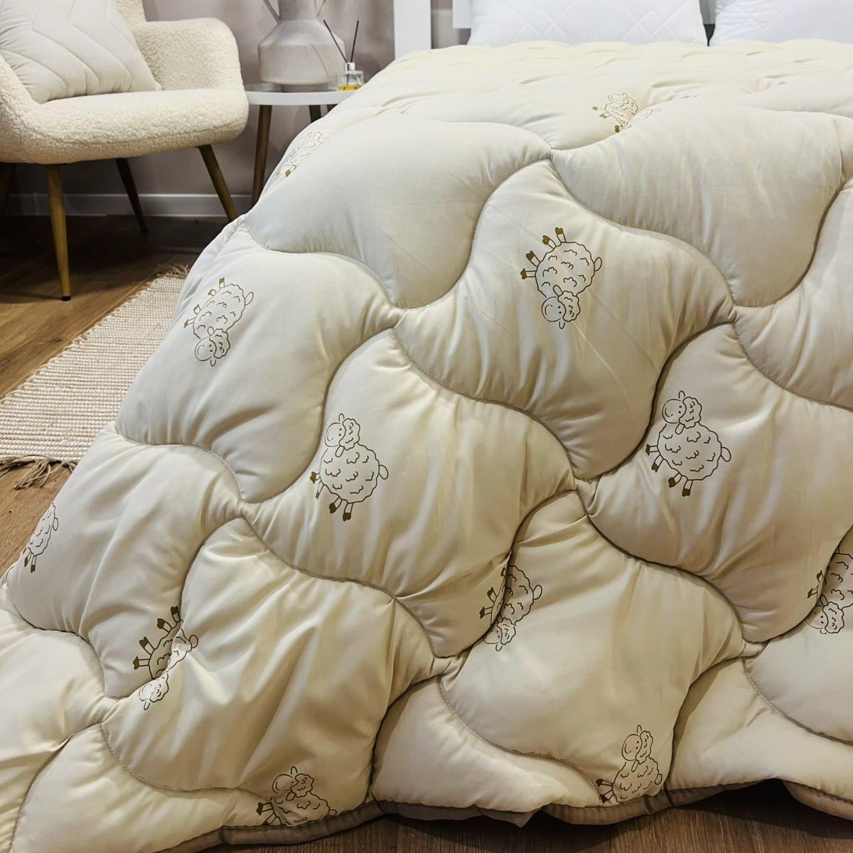 Ковдра зимова вовняна Wool Comfort євро 400 г/м2 200x215 см (Ковдра L1-3) - фото 7