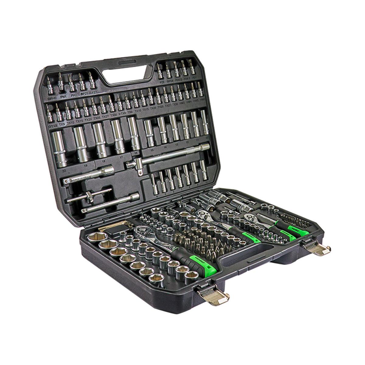 Набір інструментів в кейсі Winso Pro 1/2" 1/4" 3/8" 72T CR-V 171од.