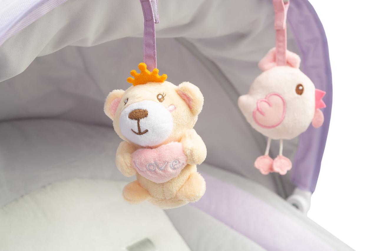 Гойдалка-шезлонг дитяча Caretero Opti Pink (2152531356) - фото 8