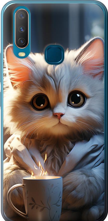 Чехол на Vivo Y15 White cat (5646t-1791-42517)