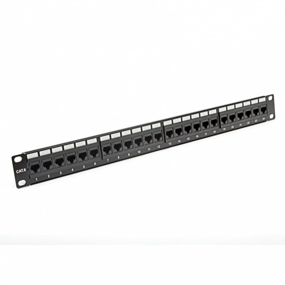 Патч-панель Kingda 24xRJ-45 UTP Cat.6 19" (6PLH-240BK)
