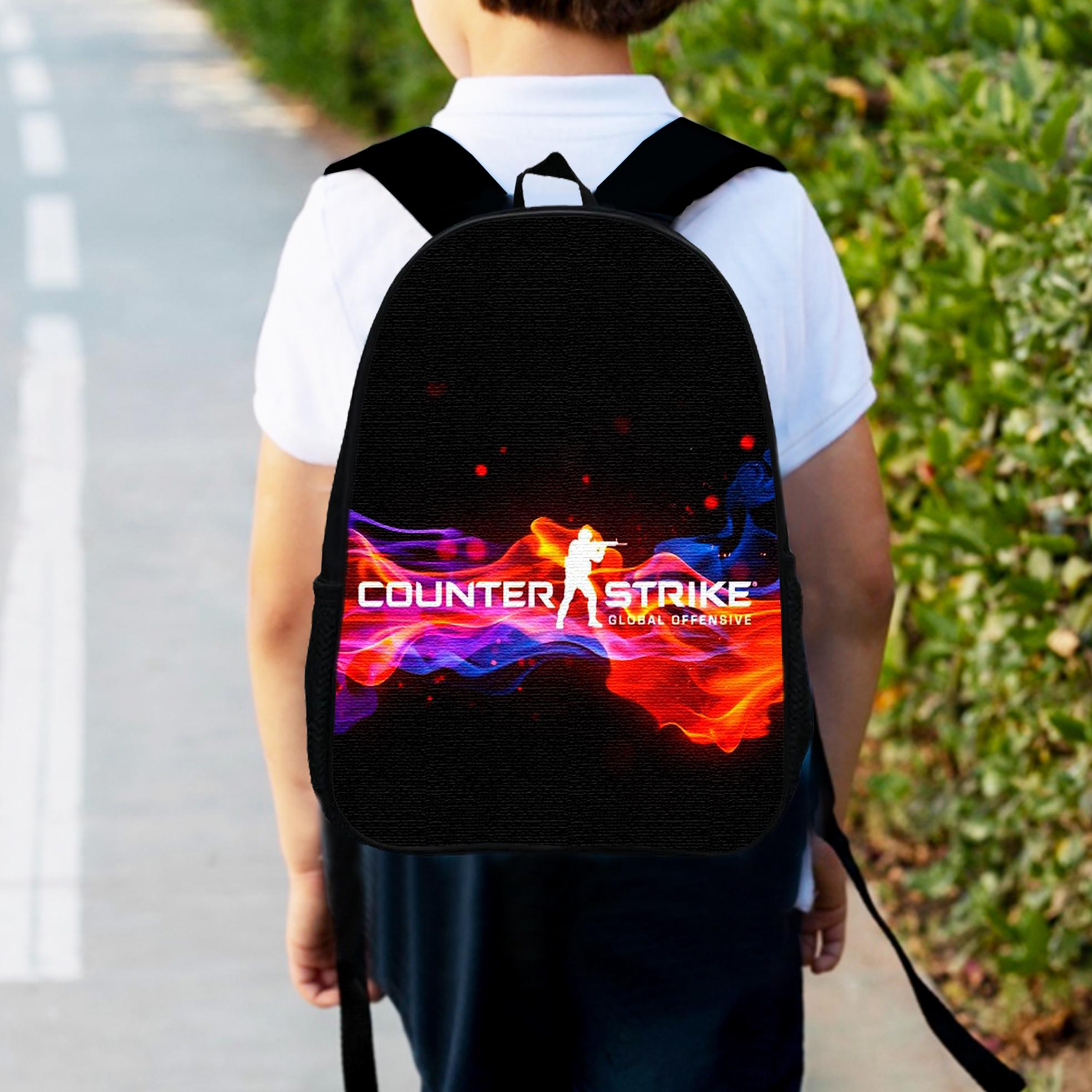 Шкільний рюкзак дитячий для хлопчика CS GO Counter-Strike міський 34х27 см (0072) - фото 5 Шкільний рюкзак дитячий для хлопчика CS GO Counter-Strike міський 34х27 см (0072) - фото 5