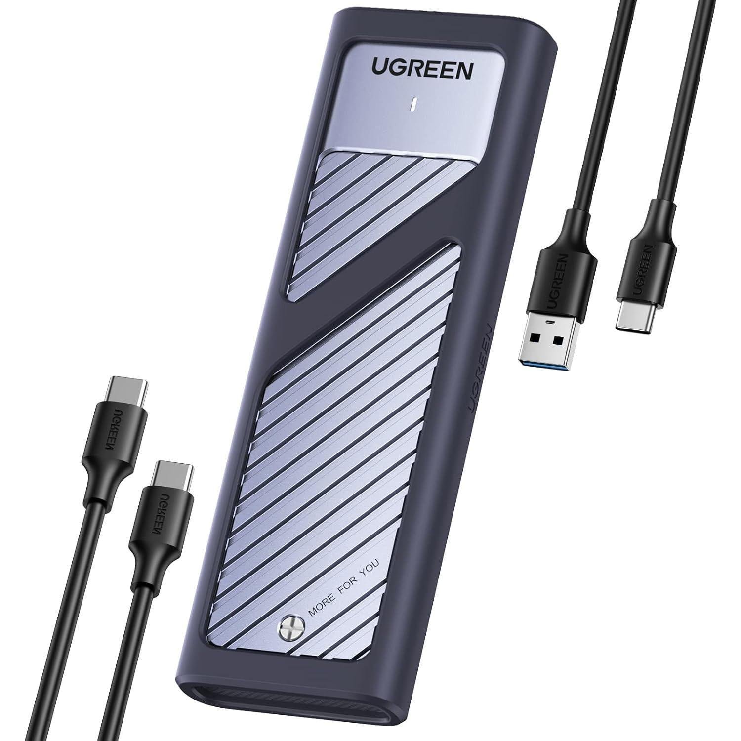 Внешний карман для SSD M.2 NVMe UGREEN CM559 USB 3.2/10 Гбит/с Серый (15511)